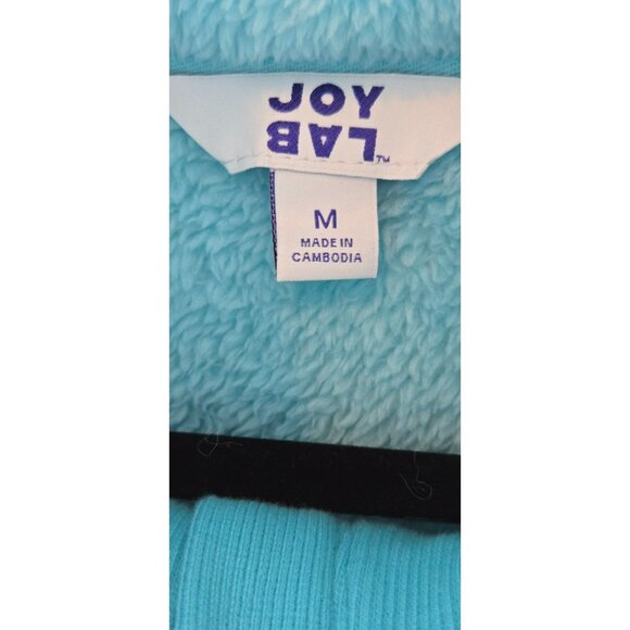 JoyLab Medium Women's Fleece Jacket Pullover 3/4 Zip Aqua Blue - Picture 5 of 6